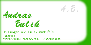 andras bulik business card